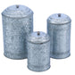 Rustic Metal Galvanized Canisters, Set Of 3 Benzara By Benzara | Jars & Canisters |  Modishstore  - 4