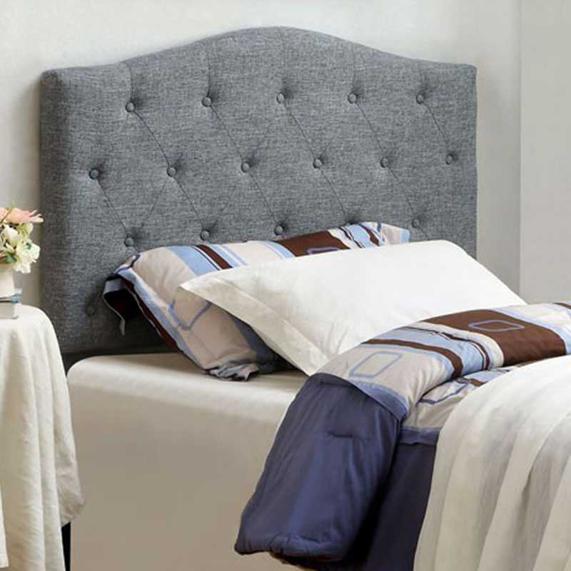Alipaz Contemporary Full Queen Headboard, Gray  By Benzara | Headboards |  Modishstore 