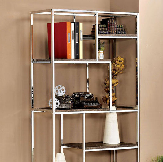 Elvira Contemporary Display Shelf, Chrome Finish  By Benzara | Shelves & Shelving Units |  Modishstore 