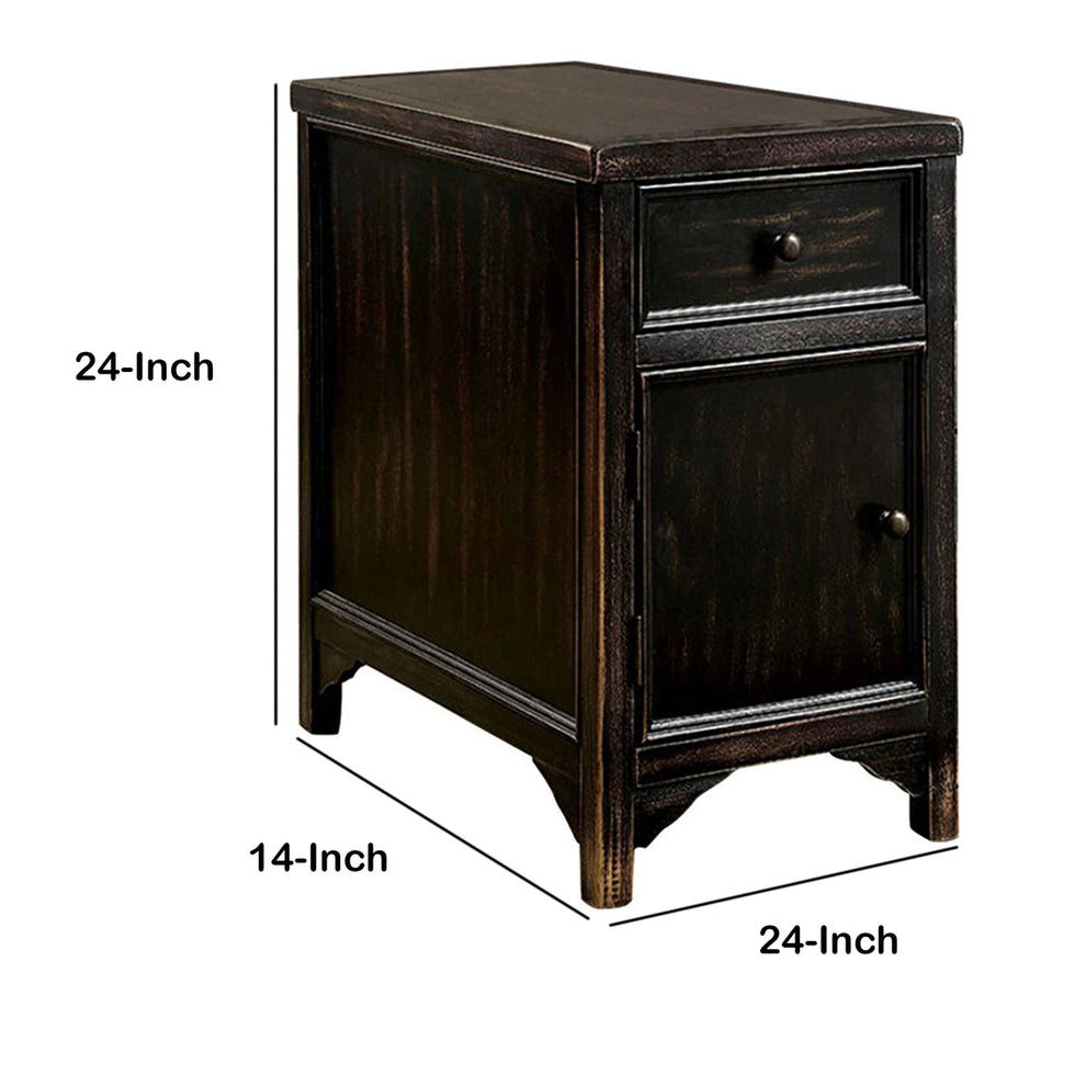 Traditional Style Three Drawer Desk With Oversized Cabriole Legs, Brown By Benzara | Side Tables | Modishstore - 3
