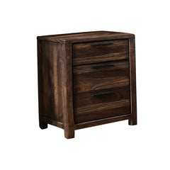 Hankinson Transitional Style Night Stand, Rustic Natural Tone By Benzara