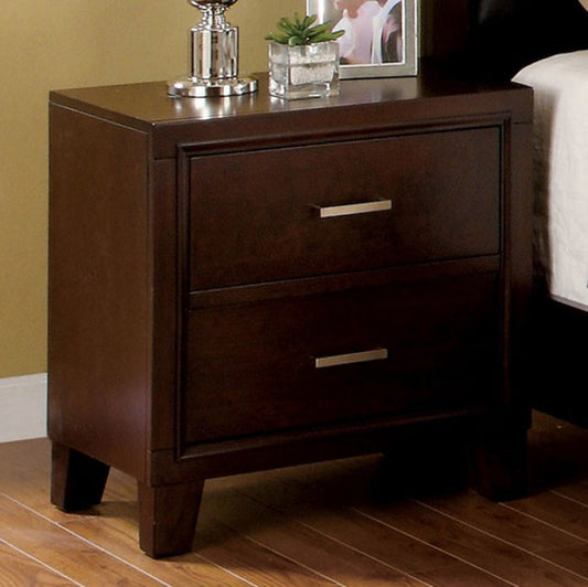 Enrico I Contemporary Style Nightstand, Brown Cherry By Benzara | Nightstands |  Modishstore 