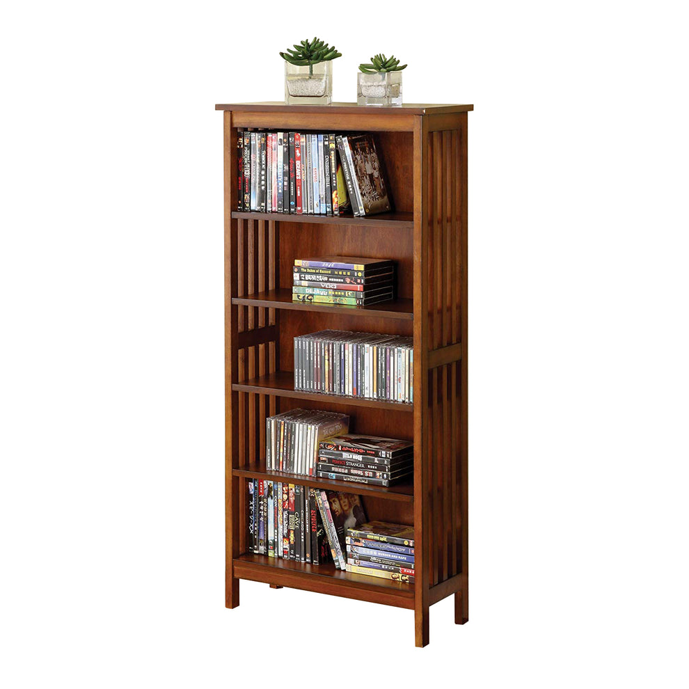 Valencia I Traditional Media Shelf, Antique Oak By Benzara | Wall Shelf | Modishstore - 3