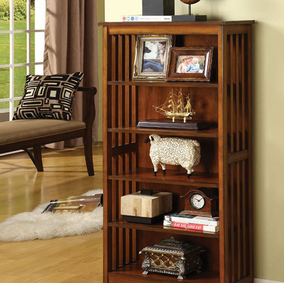 Valencia I Traditional Media Shelf, Antique Oak By Benzara | Wall Shelf | Modishstore - 2