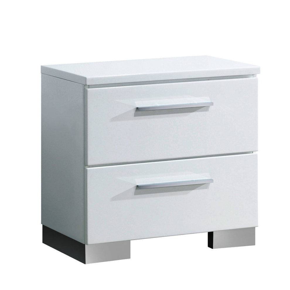 Clementine Contemporary Nightstand, White By Benzara | Nightstands |  Modishstore  - 2
