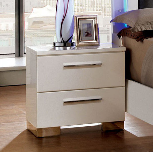 Clementine Contemporary Nightstand, White By Benzara | Nightstands |  Modishstore 