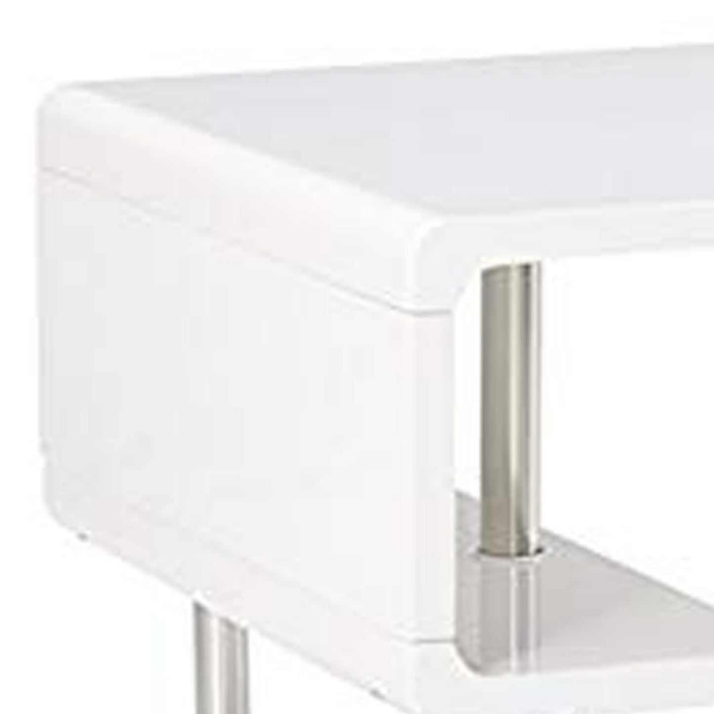 Ninove I Contemporary Style End Table, White  By Benzara | Side Tables |  Modishstore  - 4