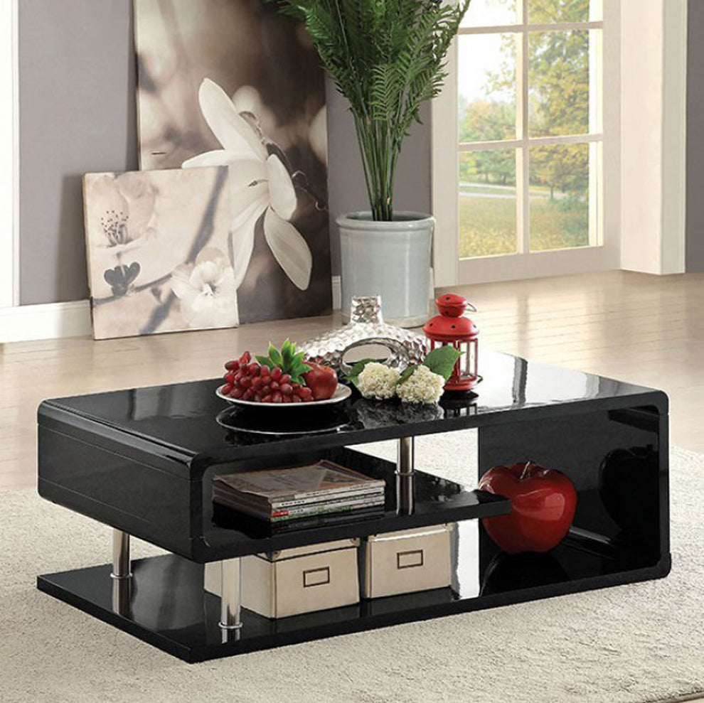 Ninove Contemporary Style Coffee Table, Black  By Benzara | Coffee Tables |  Modishstore  - 2