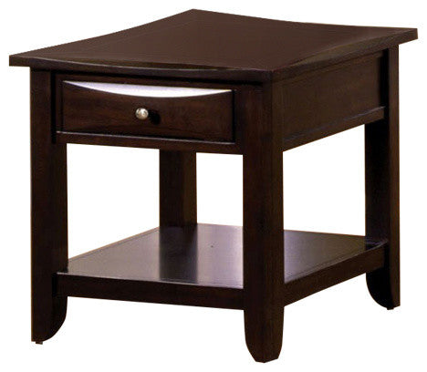 Baldwin Transitional End Table, Espresso Finish  By Benzara | Side Tables |  Modishstore 