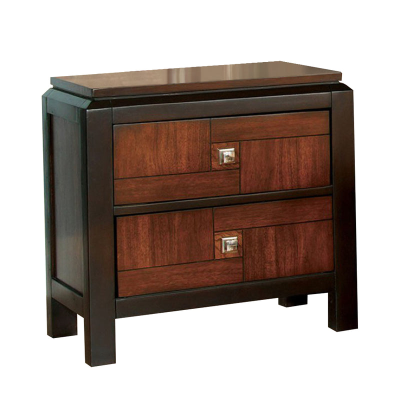 Patra Transitional Nightstand, Acacia & Walnut  By Benzara | Nightstands |  Modishstore 