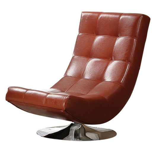Trinidad Contemporary Swivel Chair, Mahogany Red By Benzara | Lounge Chairs |  Modishstore 