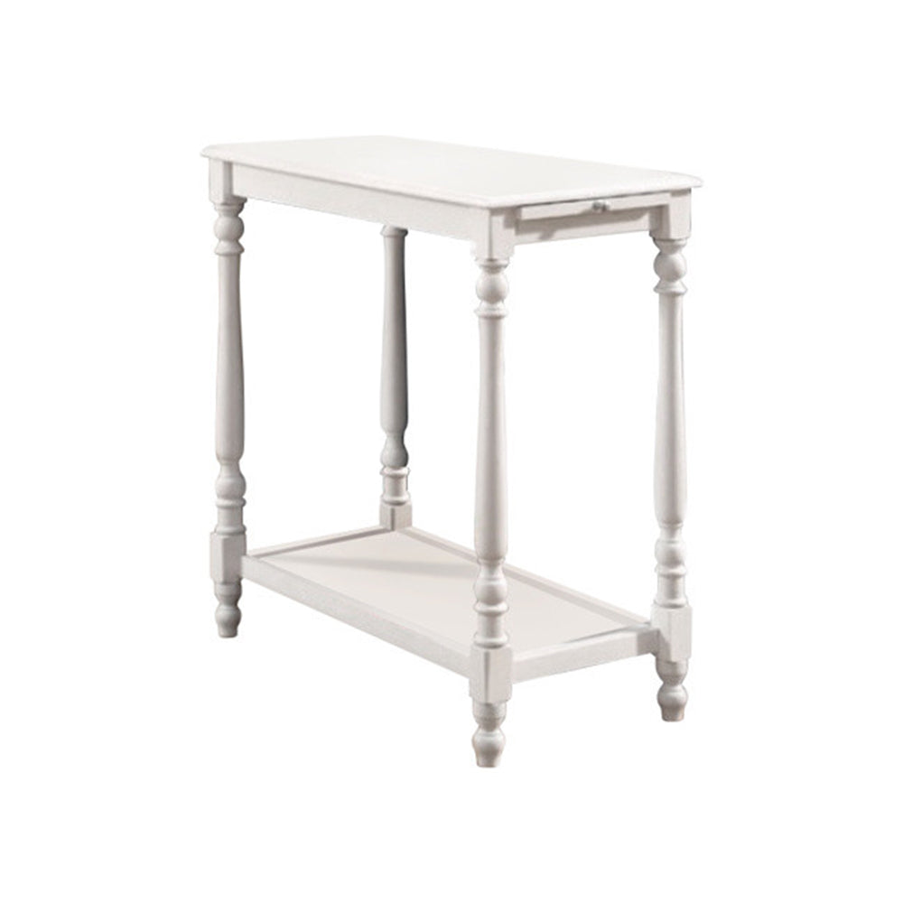 Deering Transitional Side Table, White Finish By Benzara | Side Tables | Modishstore - 2