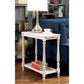 Deering Transitional Side Table, White Finish By Benzara | Side Tables | Modishstore