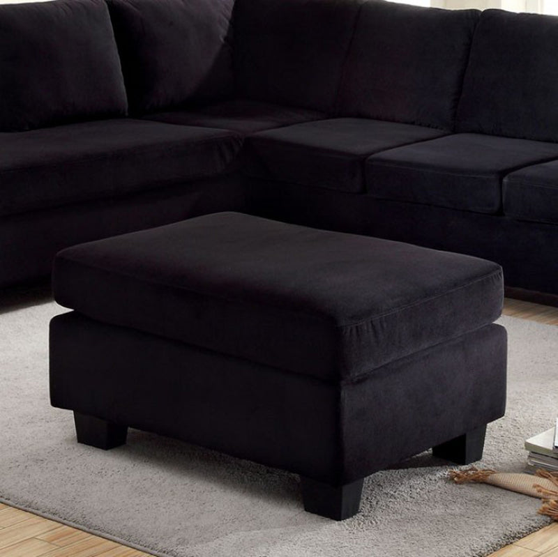 Lomma Contemporary Ottoman, Black Finish By Benzara | Ottomans |  Modishstore 