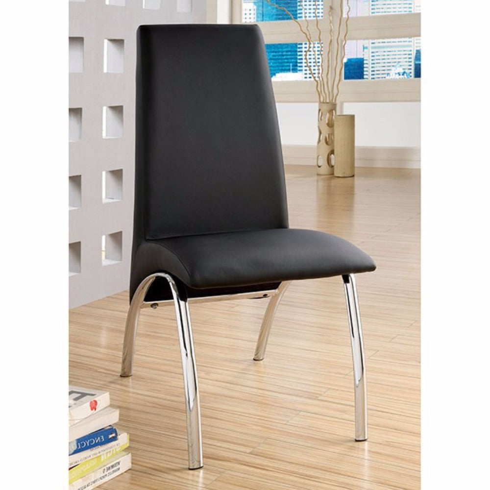 Glenview Contemporary Side Chair, Black Finish-Set Of 2  By Benzara | Armchairs |  Modishstore  - 3