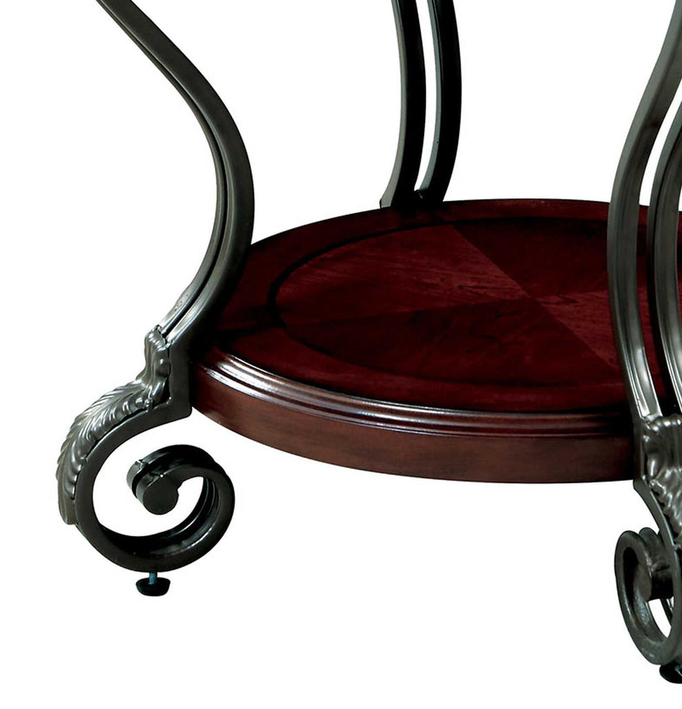 May End Table Transitional Style, Brown Cherry Finish By Benzara | Side Tables |  Modishstore  - 3