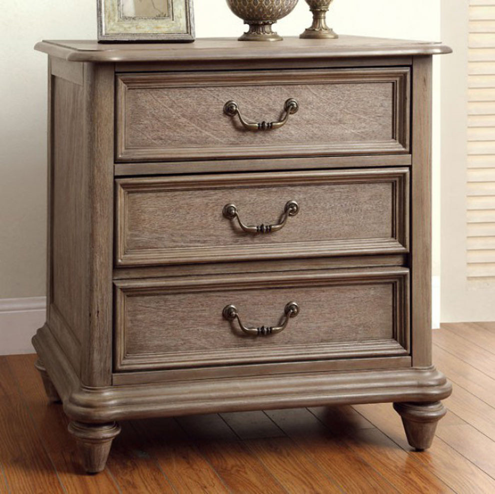 Belgrade I Transitional Night Stand In Rustic Natural By Benzara | Nightstands |  Modishstore  - 2