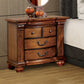 Bellagrand Transitional Night Stand, Antique Tobacco Oak By Benzara | Nightstands | Modishstore