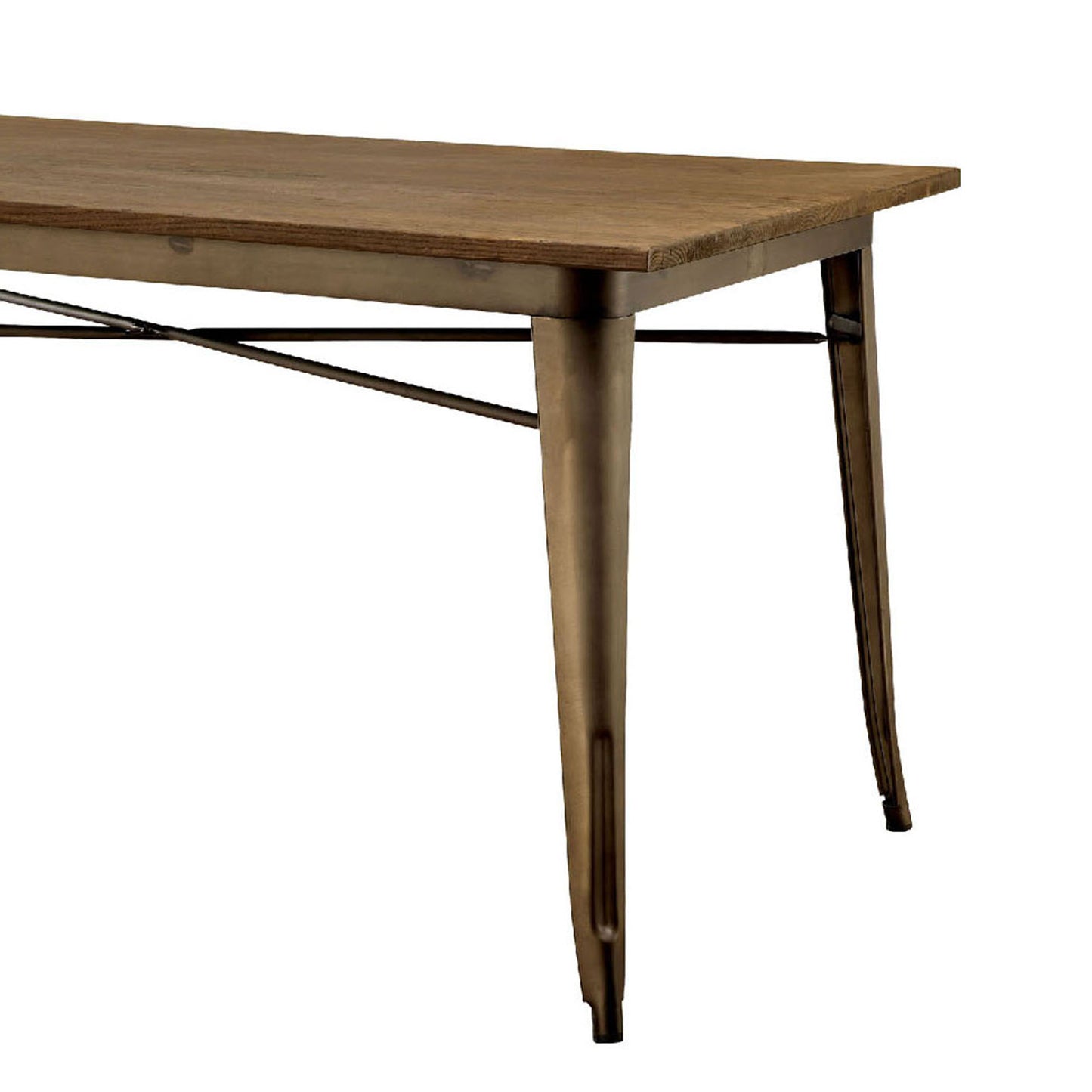 Cooper Ii Industrial Standard Height Table, Natural Elm By Benzara | Console Tables | Modishstore - 5