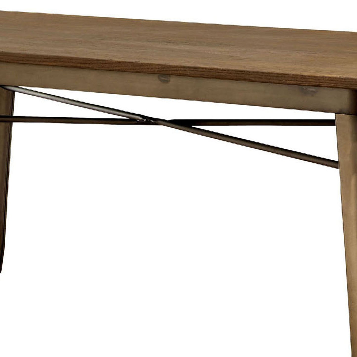 Cooper Ii Industrial Standard Height Table, Natural Elm By Benzara | Console Tables | Modishstore - 2