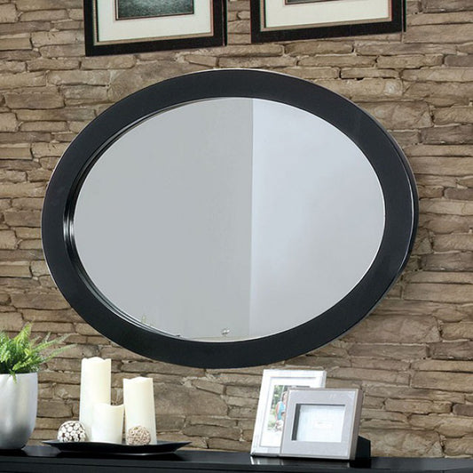 Lennart Ii Black Oval Wall Mounted Mirror By Benzara | Mirrors |  Modishstore 