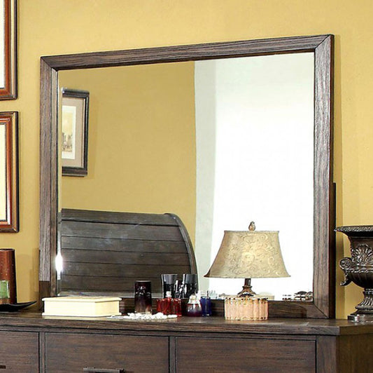 Ribeira Transitional Style Dark Walnut Finish Mirror By Benzara | Mirrors |  Modishstore 