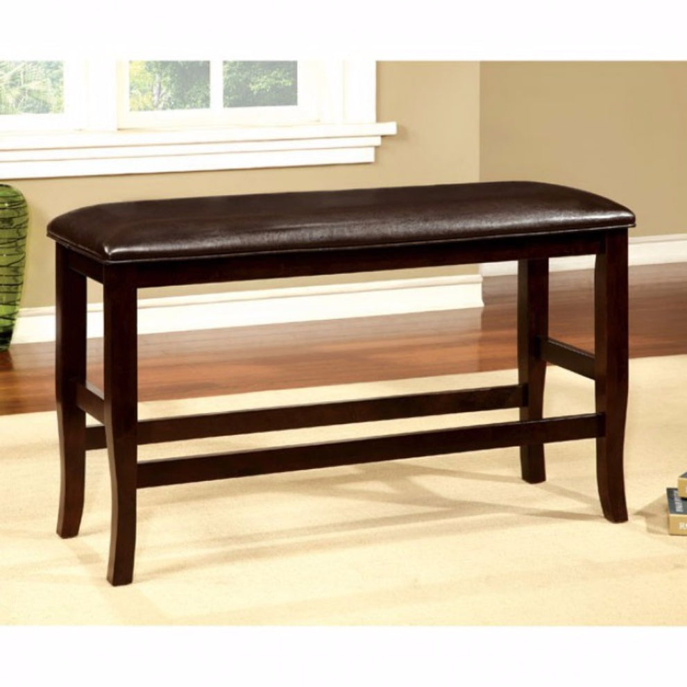 Woodside Ii Counter Height Espresso Finish Bench  By Benzara | Stools & Benches |  Modishstore  - 3