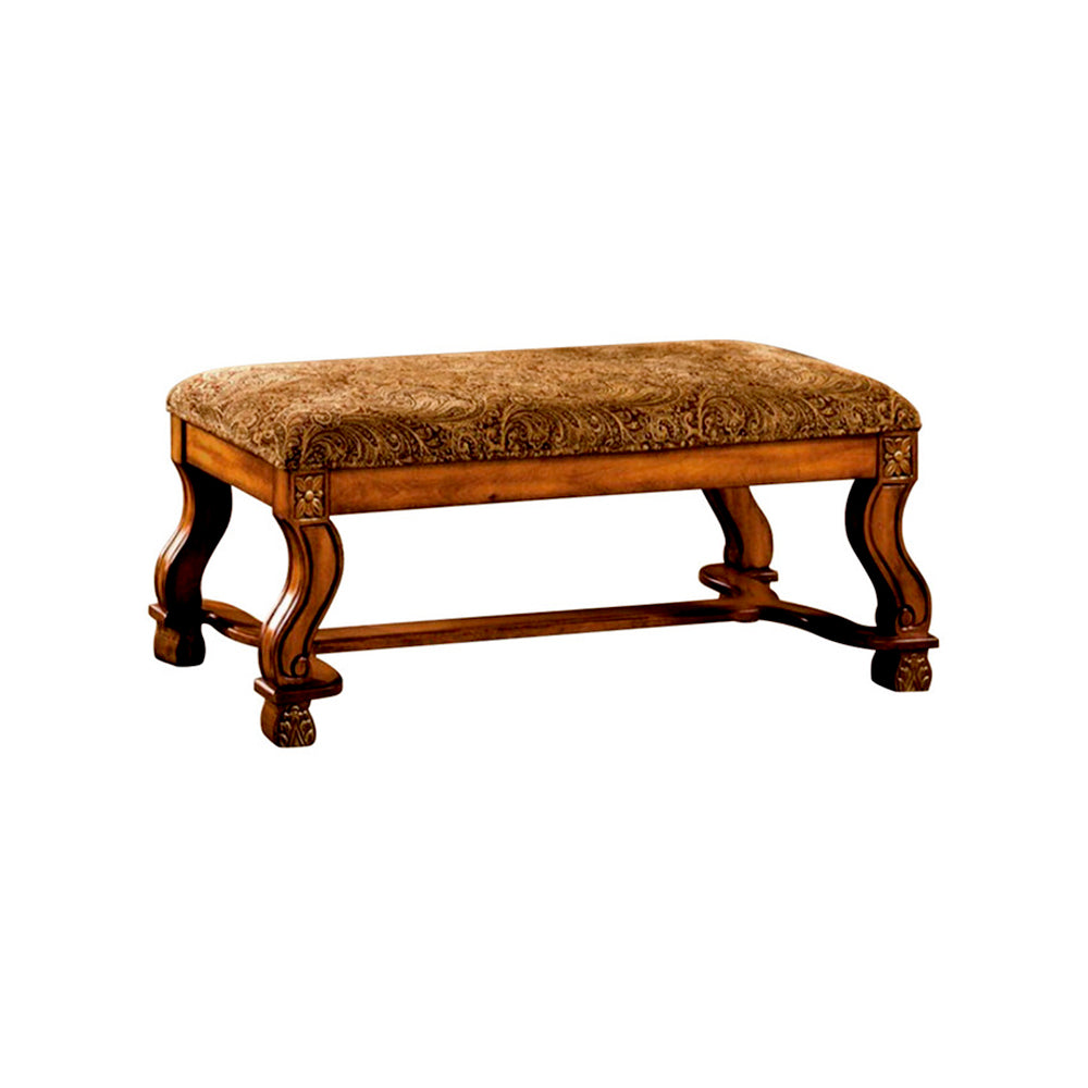 Vale Royal Traditional Bench, Antique Oak  By Benzara | Stools & Benches |  Modishstore  - 2