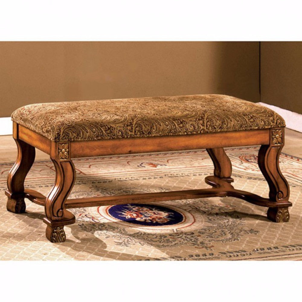Vale Royal Traditional Bench, Antique Oak  By Benzara | Stools & Benches |  Modishstore  - 3