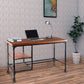 Industrial Style Wooden Desk With Two Bottom Shelves, Brown And Black  By Benzara | Desks |  Modishstore  - 2