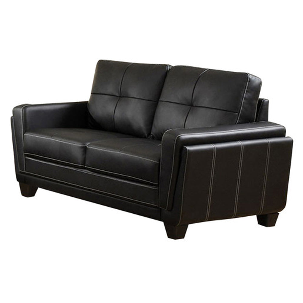 Blacksburg Contemporary Style Love Seat , Black By Benzara | Loveseats |  Modishstore  - 2
