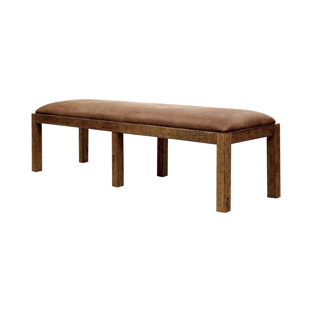 Gianna Transitional Bench, Rustic Pine  By Benzara | Stools & Benches |  Modishstore  - 2