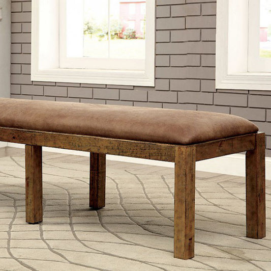 Gianna Transitional Bench, Rustic Pine  By Benzara | Stools & Benches |  Modishstore 