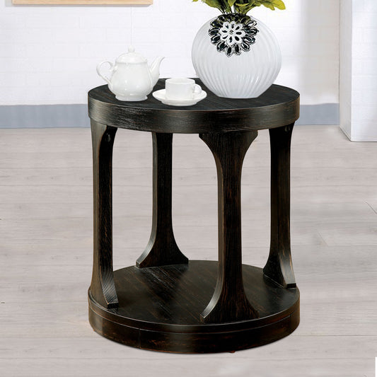Carrie Transitional End Table, Antique Black  By Benzara | Side Tables |  Modishstore 