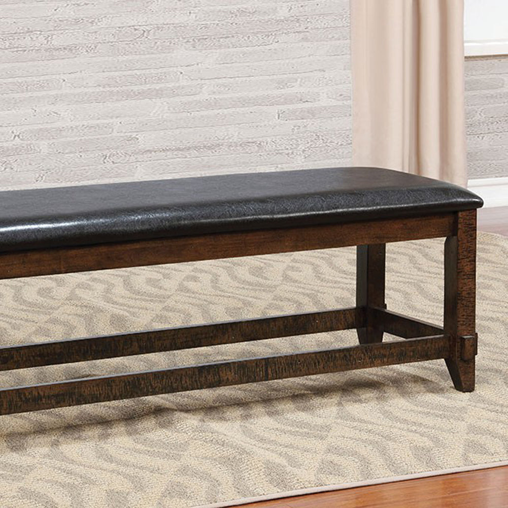 Meagan I Transitional Style Bench , Brown Cherry By Benzara | Benches | Modishstore - 2