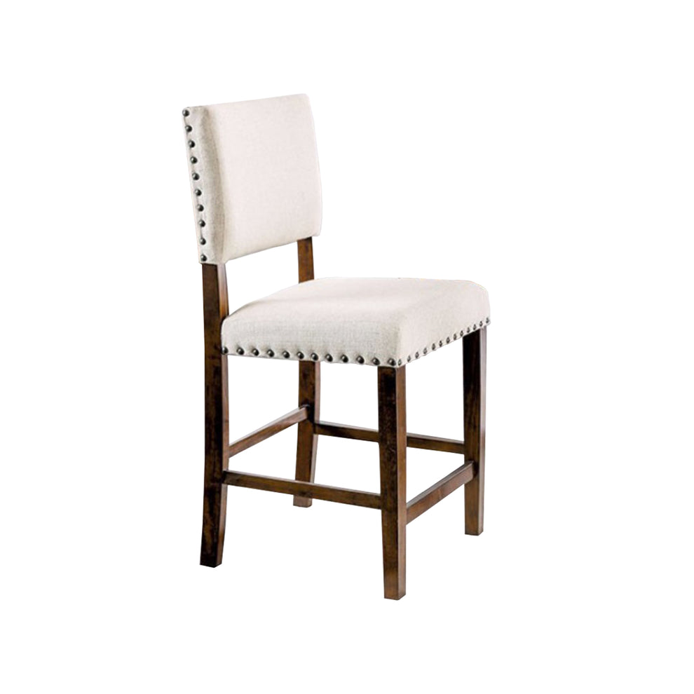 Glenbrook Counter Height Chair, Brown Cherry Finish, Set Of 2  By Benzara | Armchairs |  Modishstore  - 3