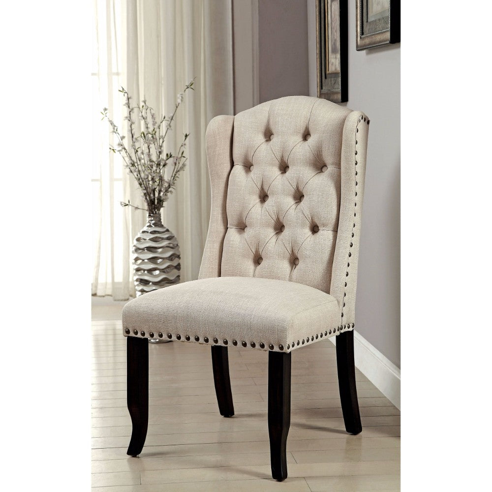 Sania Ii Rustic Bar Chair, Ivory & Antique Black Legs Finish, Set Of 2  By Benzara | Armchairs |  Modishstore 