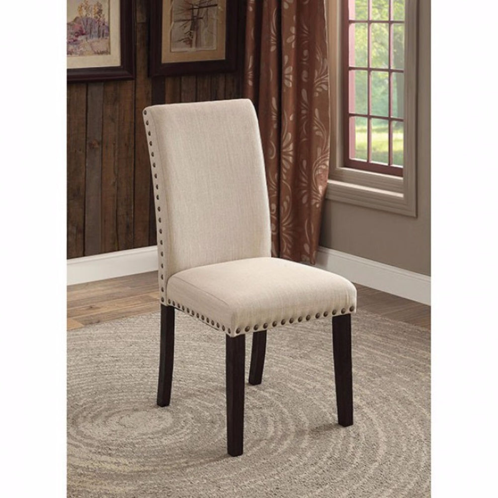 Dodson I Transitional Side Chair,  Black And Ivory, Set Of 2  By Benzara | Armchairs |  Modishstore  - 3