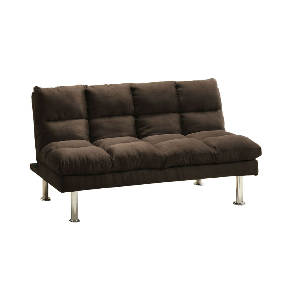 Saratoga Contemporary Saratoga Micro-Fiber Sofa Futon, Expresso By Benzara | Sofas |  Modishstore  - 3