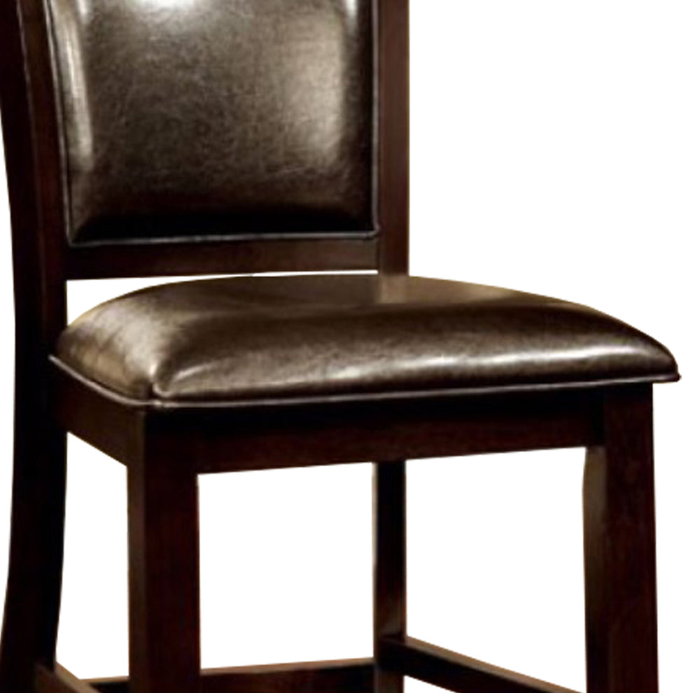 Woodside Ii Transitional Counter Height Chair Expresso, Set Of Two By Benzara | Counter Chairs |  Modishstore  - 4