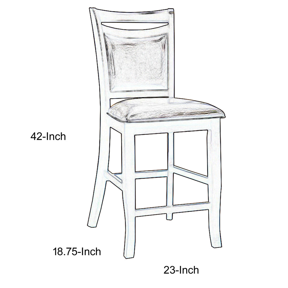 Woodside Ii Transitional Counter Height Chair Expresso, Set Of Two By Benzara | Counter Chairs |  Modishstore  - 3