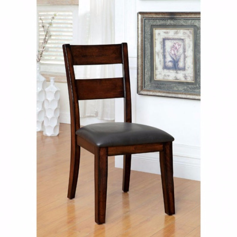 Dickinson I Cottage Side Chair Withpu Seat, Dark Cherry, Set Of 2  By Benzara | Armchairs |  Modishstore 