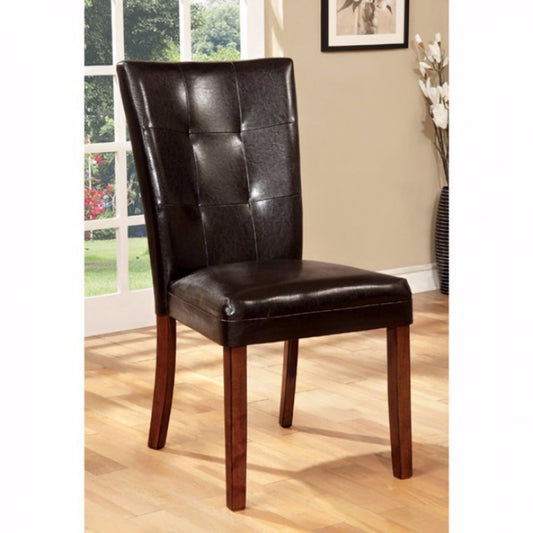 Elmore Side Chair With Dark Brown, Antique Oak Finish, Set Of 2  By Benzara | Armchairs |  Modishstore 
