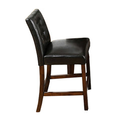 Marstone Ii Counter Heigh Chair, Brown Cherry & Black, Set Of 2  By Benzara