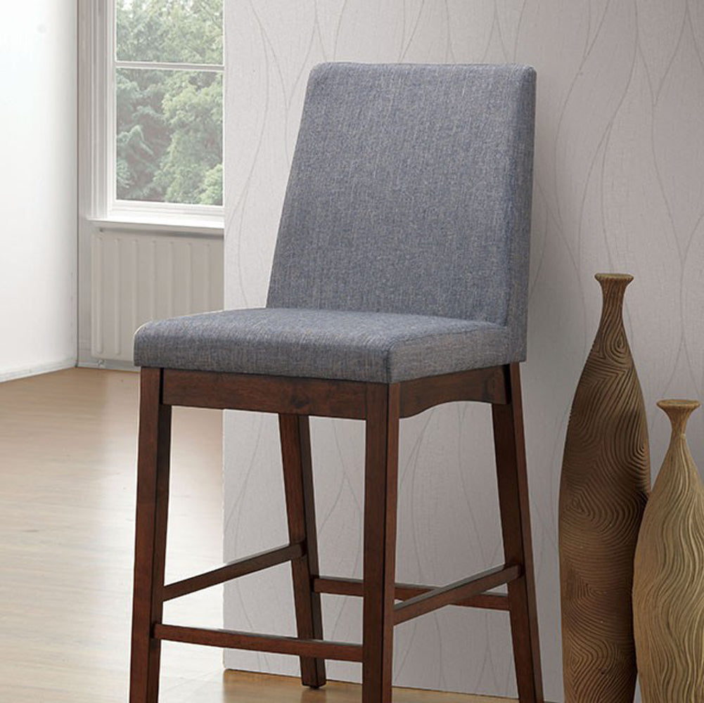 Marten Midcentury Modern Counter Height Chair, Brown Cherry, Set Of 2 By Benzara | Counter Chairs |  Modishstore  - 3