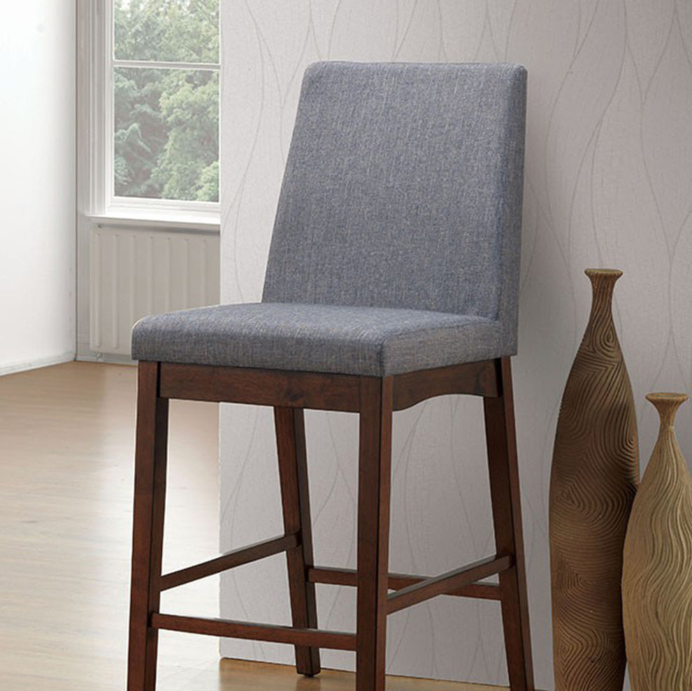 Marten Midcentury Modern Counter Height Chair, Brown Cherry, Set Of 2 By Benzara | Counter Chairs |  Modishstore  - 3