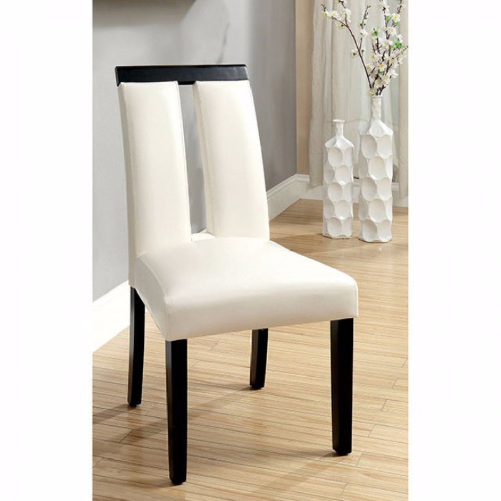 Luminar Contemporary Side Chair, Black Finish, Set Of 2  By Benzara | Armchairs |  Modishstore  - 3