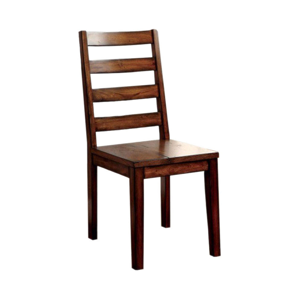 Maddison Contemporary Side Chair, Tobacco Oak Finish, Set Of 2 By Benzara | Side Chairs |  Modishstore  - 2