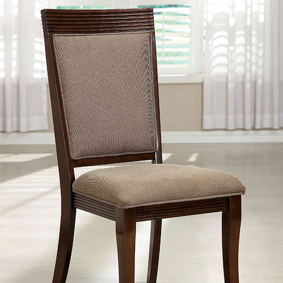 Woodmont Contemporary Side Chair, Walnut Finish, Set Of 2 By Benzara | Side Chairs |  Modishstore  - 2