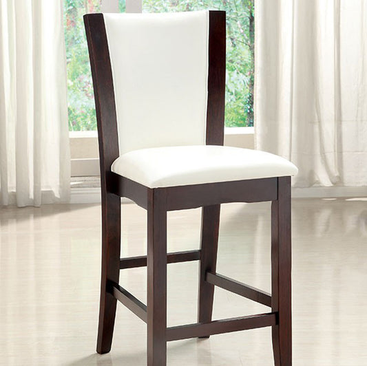 Manhattan Iii Contemporary Counter Height Chair, White Finish, Set Of 2  By Benzara | Armchairs |  Modishstore 